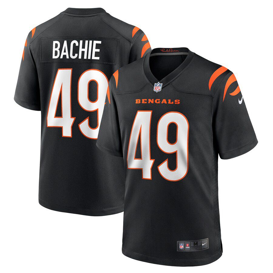Men Cincinnati Bengals #49 Joe Bachie Nike Black Game NFL Jersey